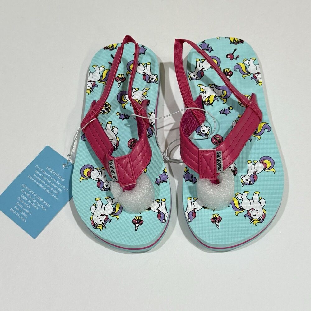 WateLves Summer sandals for girls Size 2-3 Toddler Unicorn New